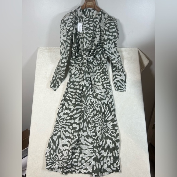 NWT ROHE Frames Yan TDSilk Tie Dye Maxi Dress Size 38 Flowy Paisley Floral Chic - Picture 1 of 10
